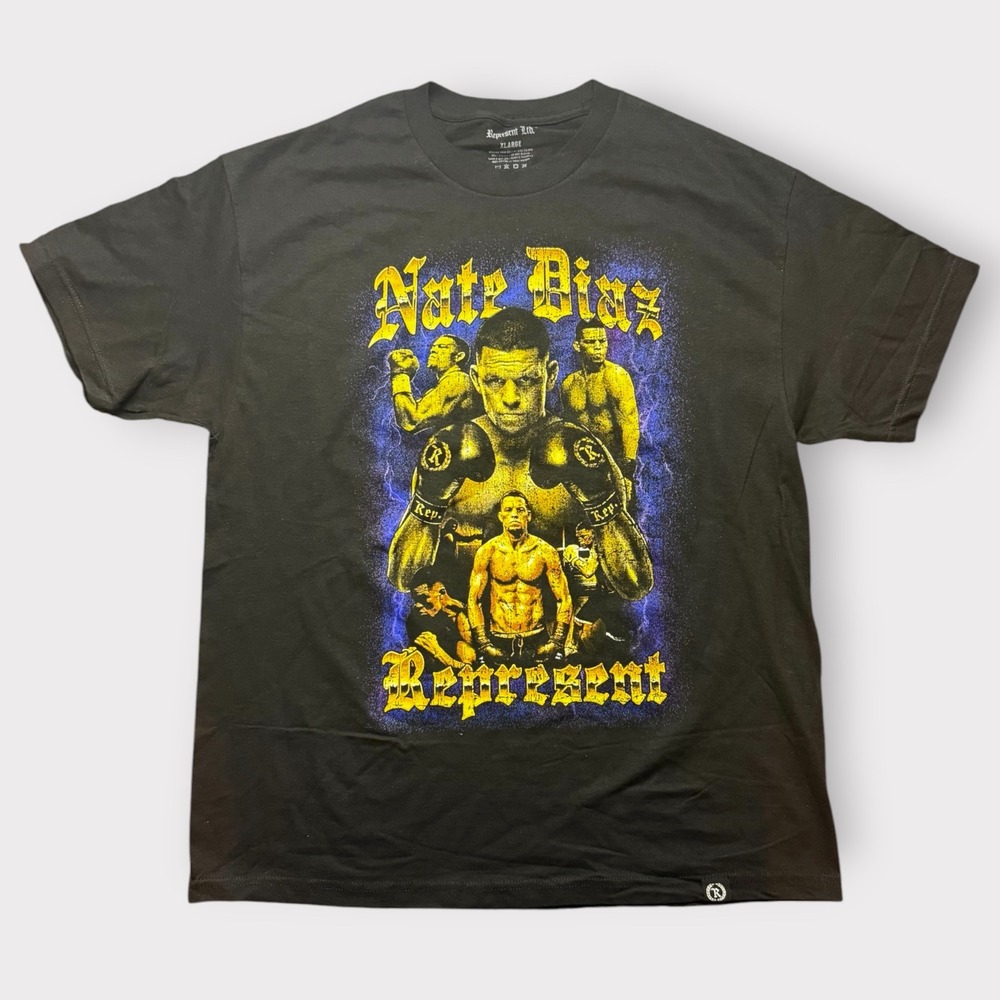 Represent Ltd Nate Diaz Tale of the Tape Boxing Graphic Tee Black XL Zumiez